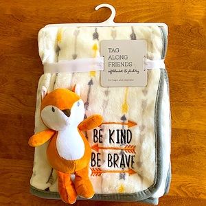 UNISEX BABY BLANKET AND PLUSH TOY!